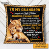 Personalized Lion To My Grandson Hug This Pillow OB185 36O47 1