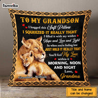 Personalized Lion To My Grandson Hug This Pillow OB185 36O47 thumb 1