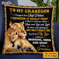 Personalized Lion To My Grandson Hug This Pillow OB185 36O47 thumb 1