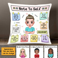 Personalized  Note To Self Love Self Care Clarity Mental Health Affirmations Pillow OB131 58O47 thumb 1