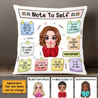 Personalized  Note To Self Love Self Care Clarity Mental Health Affirmations Pillow OB131 58O47 thumb 1