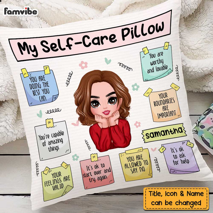 Personalized  Note To Self Love Self Care Clarity Mental Health Affirmations Pillow OB131 58O47 1