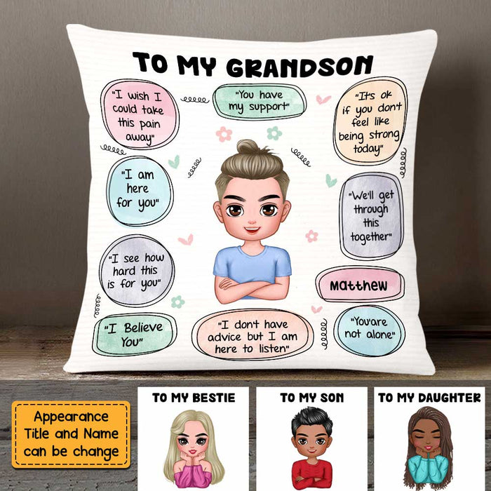 Personalized  Words Of Support Self Care Clarity Mental Health Affirmations Pillow OB133 58O47 1
