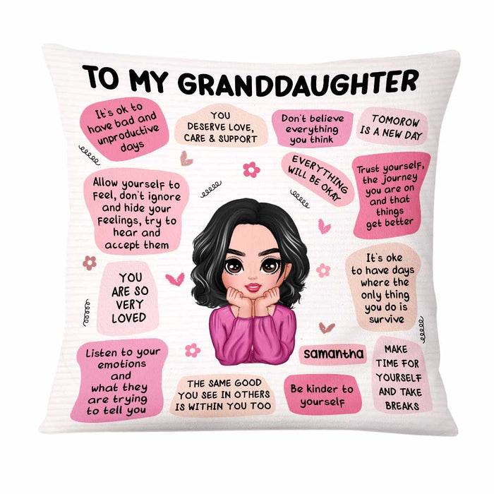 Personalized To Daughter Self Care Reminder Affirmations From Mom Pillow OB141 58O47 1