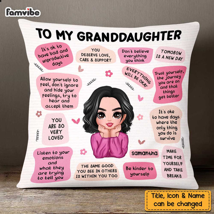 Personalized To Daughter Self Care Reminder Affirmations From Mom Pillow OB141 58O47 1