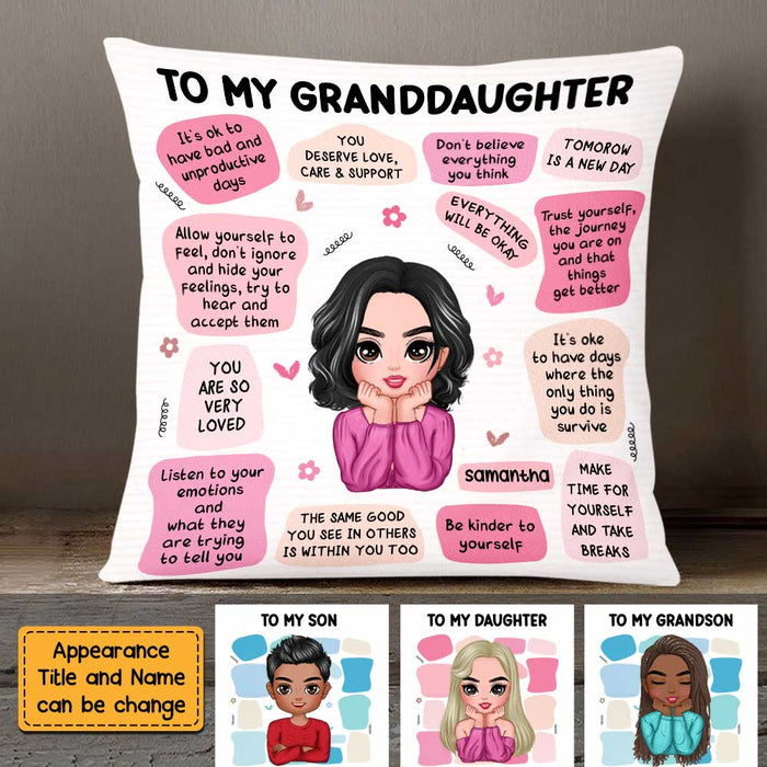 Personalized To Daughter Self Care Reminder Affirmations From Mom Pillow OB141 58O47 1