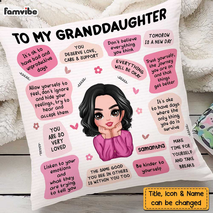 Personalized To Daughter Self Care Reminder Affirmations From Mom Pillow OB141 58O47 1