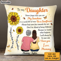 Personalized To My Daughter Sunflower From Mom Pillow OB142 58O28 thumb 1