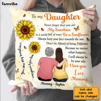 Personalized To My Daughter Sunflower From Mom Pillow OB142 58O28 thumb 1