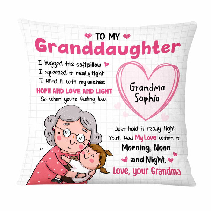 Personalized Granddaughter Hug This Pillow OB141 30O47 1