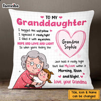 Personalized Granddaughter Hug This Pillow OB141 30O47 thumb 1