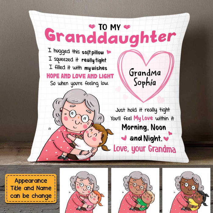 Personalized Granddaughter Hug This Pillow OB141 30O47 1