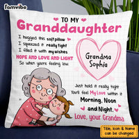 Personalized Granddaughter Hug This Pillow OB141 30O47 thumb 1