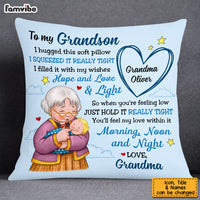 Personalized To My Grandson Baby Hug From Grandma Pillow OB143 58O53 thumb 1