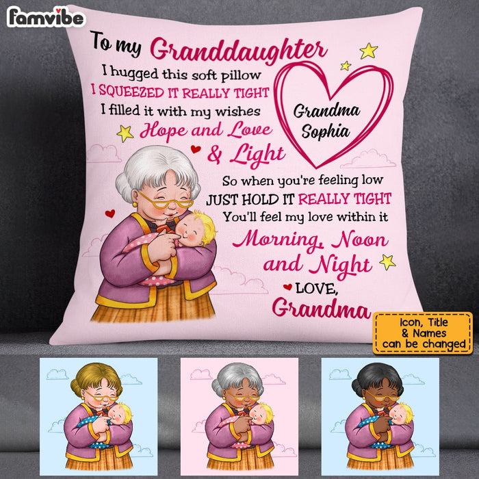 Personalized To My Grandson Baby Hug From Grandma Pillow OB143 58O53 1