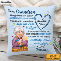 Personalized To My Grandson Baby Hug From Grandma Pillow OB143 58O53 thumb 1