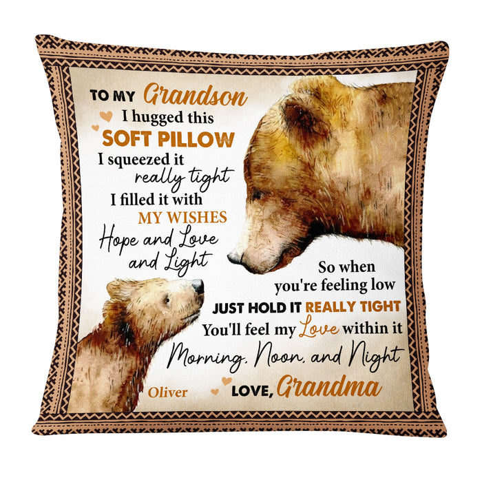 Personalized Grandson Bear Pillow OB174 85O53 1
