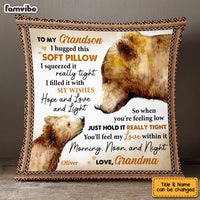 Personalized Grandson Bear Pillow OB174 85O53 thumb 1