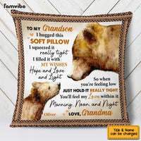 Personalized Grandson Bear Pillow OB174 85O53 thumb 1
