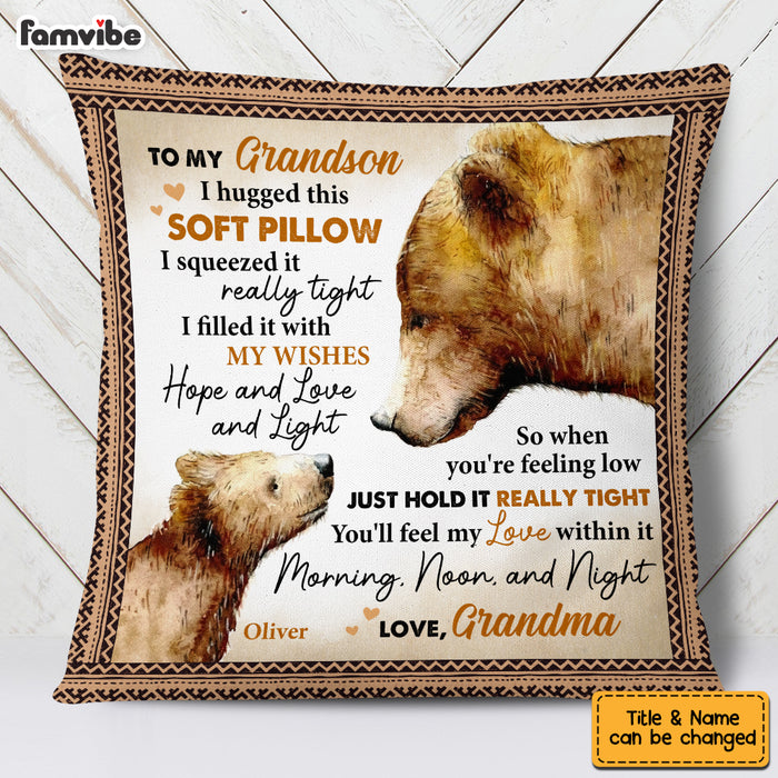 Personalized Grandson Bear Pillow OB174 85O53 1