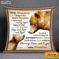 Personalized Grandson Bear Pillow OB174 85O53 thumb 1