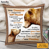 Personalized Grandson Bear Pillow OB174 85O53 thumb 1