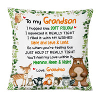 Personalized To My Grandson Woodland Animals Pillow OB141 32O53 thumb 1