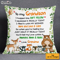 Personalized To My Grandson Woodland Animals Pillow OB141 32O53 thumb 1