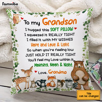 Personalized To My Grandson Woodland Animals Pillow OB141 32O53 thumb 1