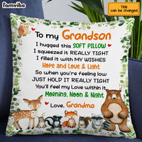 Personalized To My Grandson Woodland Animals Pillow OB141 32O53 thumb 1