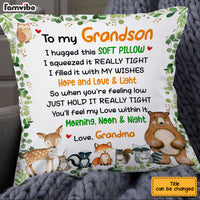 Personalized To My Grandson Woodland Animals Pillow OB141 32O53 thumb 1