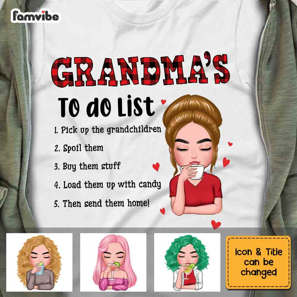 Personalized Christmas Grandma's To Do List Shirt OB143 23O67 Primary Mockup