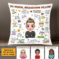 Personalized Mental Health Breakdown Affirmations Boho Animal Pillow OB151 58O47 thumb 1