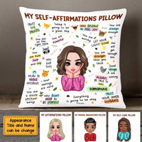 Personalized Mental Health Breakdown Affirmations Boho Animal Pillow OB151 58O47 thumb 1