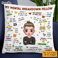 Personalized Mental Health Breakdown Affirmations Boho Animal Pillow OB151 58O47 thumb 1
