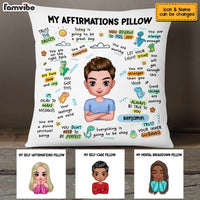 Personalized Mental Health Breakdown Affirmations Dinosaur Pillow OB152 58O53 thumb 1