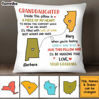 Personalized Granddaughter Long Distance Hug This Pillow OB153 30O34 thumb 1