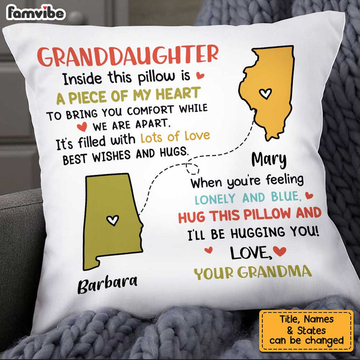 Personalized Granddaughter Long Distance Hug This Pillow OB153 30O34 1