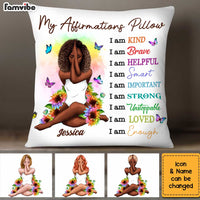 Personalized Rainbow Sunflower Positive Affirmations Pillow OB153 85O34 thumb 1