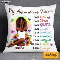 Personalized Rainbow Sunflower Positive Affirmations Pillow OB153 85O34 thumb 1