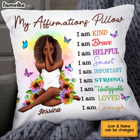 Personalized Rainbow Sunflower Positive Affirmations Pillow OB153 85O34 thumb 1