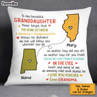 Personalized Granddaughter Long Distance Pillow OB152 30O34 thumb 1
