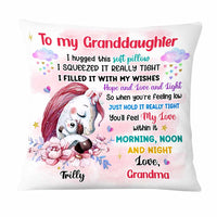 Personalized Granddaughter Unicorn Hug This Pillow OB151 30O47 thumb 1