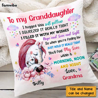 Personalized Granddaughter Unicorn Hug This Pillow OB151 30O47 thumb 1