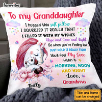 Personalized Granddaughter Unicorn Hug This Pillow OB151 30O47 thumb 1