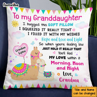 Personalized To My Granddaughter Llama Hug This Pillow OB153 58O47 thumb 1