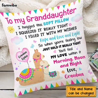 Personalized To My Granddaughter Llama Hug This Pillow OB153 58O47 thumb 1