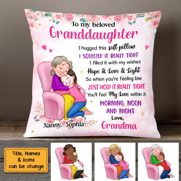 Personalized Granddaughter Hug This Pillow OB173 36O58 1
