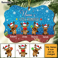 Pesonalized Nana's Little Reindeer Benelux Ornament OB172 36O34 thumb 1