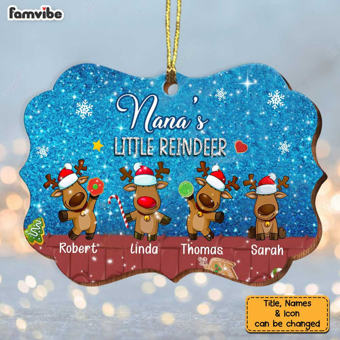 Pesonalized Nana's Little Reindeer Benelux Ornament OB172 36O34 1
